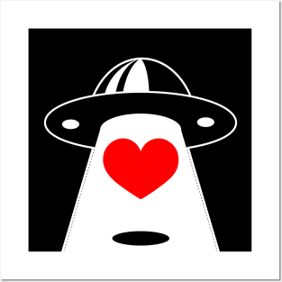 heart UFO Posters and Art